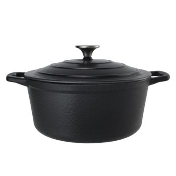 Castard Cooking Pot Matt Black 4,5l D26xh11,5cm Cast Iron