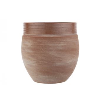 Cosy @ Home Flowerpot Cara Top Glazed Old Pink 23x23