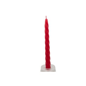 Cosy & Trendy Twisted Candle Set4 Red D2.2xh23cm
