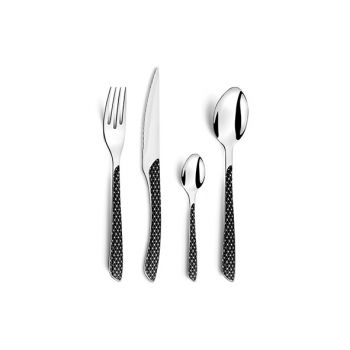 Amefa Retail Eclat Geo  Cutlery Black-white 24 Pcs