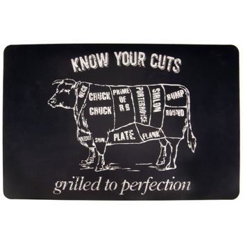 Cosy & Trendy Placemat Peva Black-beef-know Your Cuts