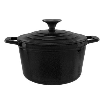 Castard Cooking Pot Matt Black 1,85l D18xh10cm Cast Iron