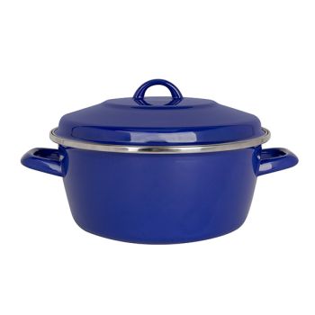 Nonna Cooking Pot Blue D24cm 4.4lh:11cm Enamelled Steel