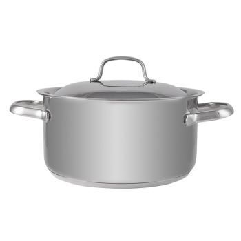 Daily Cooking Pot With Lid D20xh10cmstainless Steel