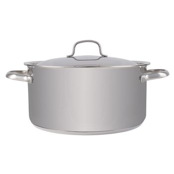 Daily Cooking Pot With Lid D24xh12cmstainless Steel