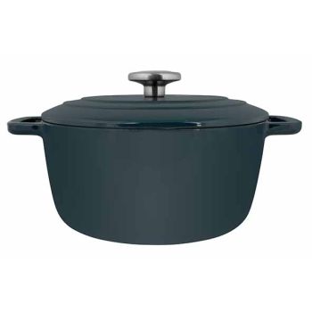 Fontestic Cooking Pot Green Heron D24xh11.6cm 4.6l Cast Iron With Lid