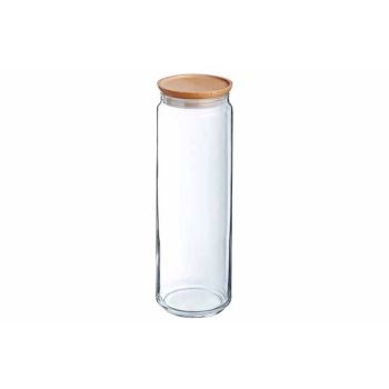 Pure Jar Wood Storage Pot 2ld10,5xh31,4cm