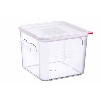 Airtight Container 6l Pc With Lidtransparent 23,5x23,5xh19cm