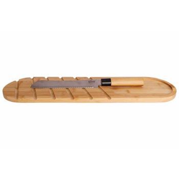 Bread Board Bamboo 50x14cm With Knife