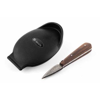 Luxury Line Oyster Knife WengÉ Woodwith Silicone Hand Protector