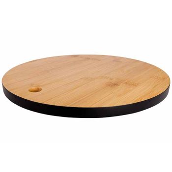 Black&wood Cutting Board D30xh1,5cmbamboo