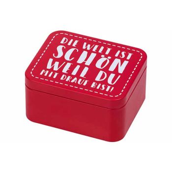 Colour Kitchen Giftbox The World Isbeautiful 12x10xh6,2cm Red