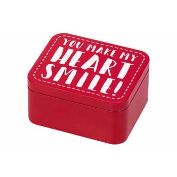 Colour Kitchen Giftbox You Make My Heartsmile 12x10xh6,2cm Red