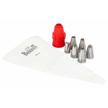 Easy Baking Pastry Bag With 6 Nozzlesand Adapter