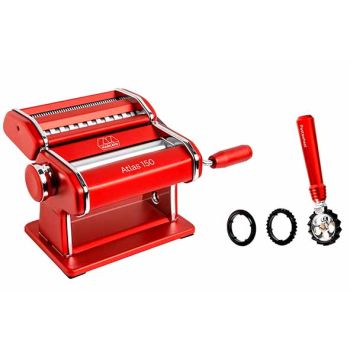 Atlas Pasta Set - Machine Pasta Red150mmand Pasta Cutter
