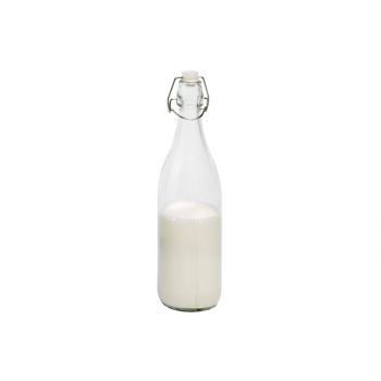 Cosy & Trendy Bottle Glass Round + Stopper White