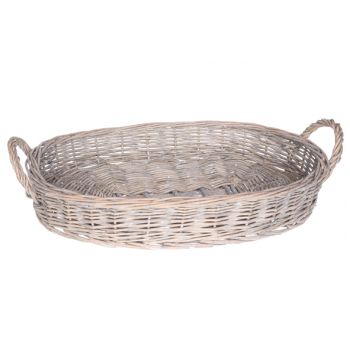 Cosy & Trendy Phoenix Basket Low Ov Grey Willow 48x33x