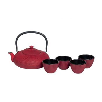 Cosy & Trendy Set Teapot 1,2l + 4 Cups Pumpkin Red