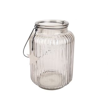 Cosy @ Home Lantern Glass With Handle D17.5xh25.5cm