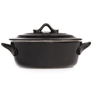 Cosy & Trendy Black Casserole With Lid 0,25l 13x10xh5