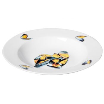 Cosy & Trendy Musselplate Set6 D21,5xh3cm Deco Mussels