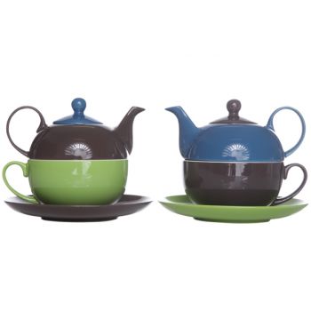 Cosy & Trendy Teaset-teapot+cup 17x11x14cm 2 Types