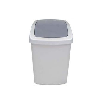 Curver Swing Waste Bin Silver-anthracite 10l