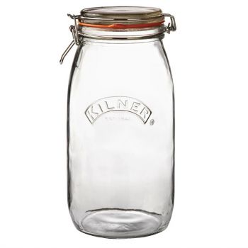 Kilner round glass clip top jar 3L