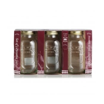 Kilner 0025-394 set of three preserve jars 500ml