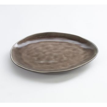 Pascale Naessens Pure oval plate brown 20cm