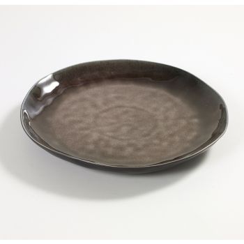 Pascale Naessens Pure round plate brown 27cm