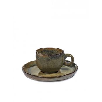 Sergio Herman B5116224B Surface Espresso Cup with Under Plate Indi Grey