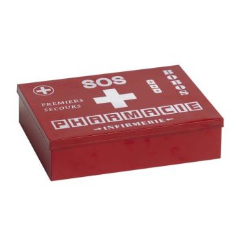 Box metal rectangular pharmacy 30,5x22xh8cm