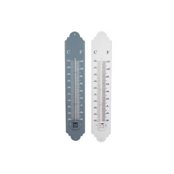 Cosy @ home thermometer metal 2ass 49.5x8.8cm