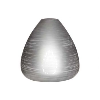 Vase silver-white 25x25x25cm ceramic