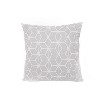 Cushion geometric grey square 40cm