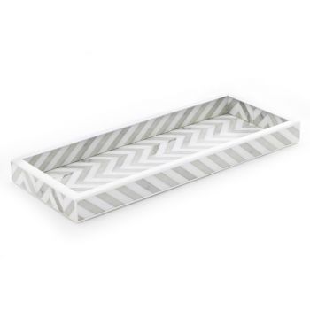 Tray zigzag recta gray wood 30x12xh2,5cm