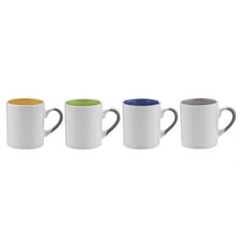 Cosy & trendy mug with handle 4ass 19cl d17cm white