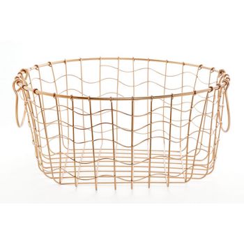 Metal copper basket 36.5x36.5x17cm