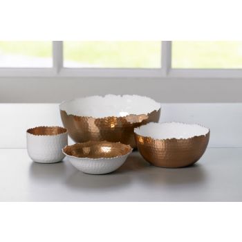 Merapi bowl d20xh9cm copper-white