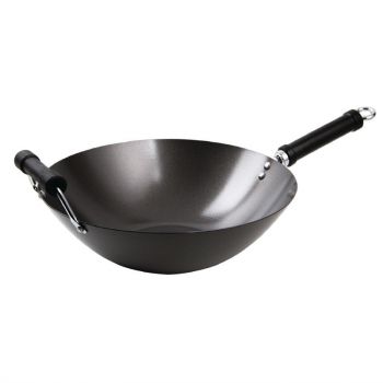 anti-kleef wok met platte bodem 35.5cm