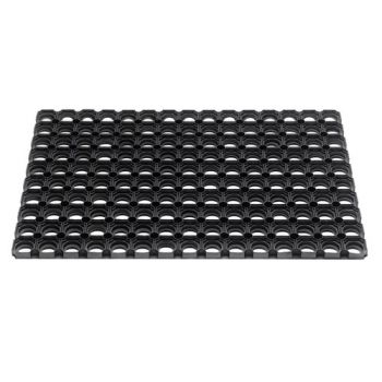 Domino Vloermat 40x60 Zwart Rubber Hamat 350015