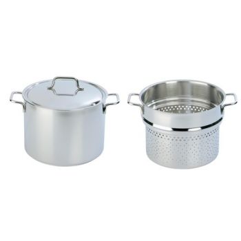 Apollo 44394 + 44924 Demeyere Stockpot and Pasta insert With lid 24cm/9.4"