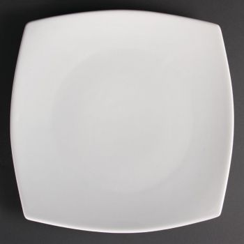 Olympia Whiteware vierkante borden met afgeronde hoeken 30.5cm
