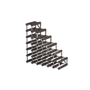 Traditional Wine Rack Co. Stairs dark oak wine rack for under stairs 61.2x22.8x61.2cm